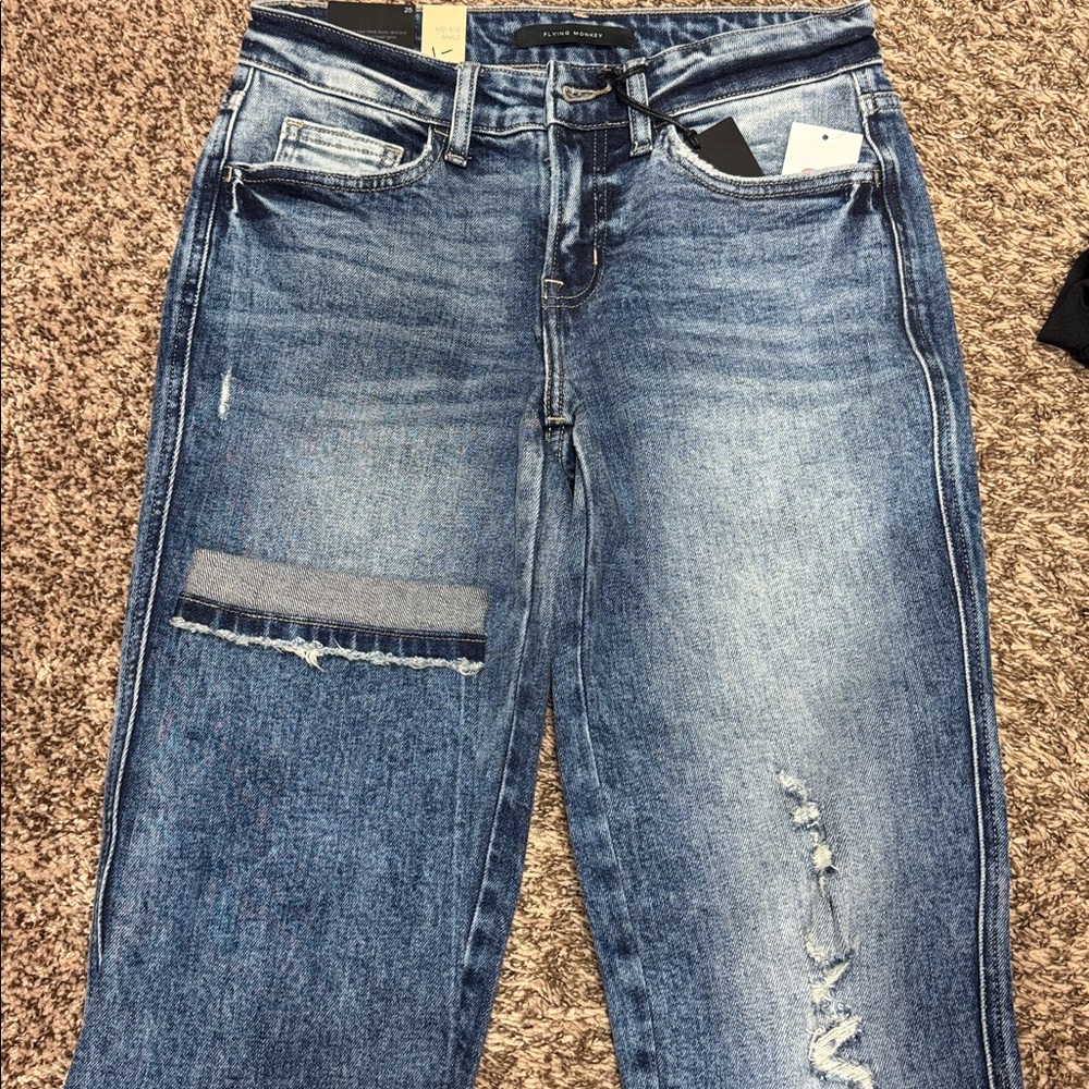 Flying Monkey Mid-Rise Blue Jeans